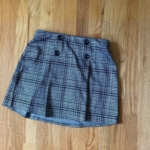 Hesperus Y2K houndstooth black and white mini skirt